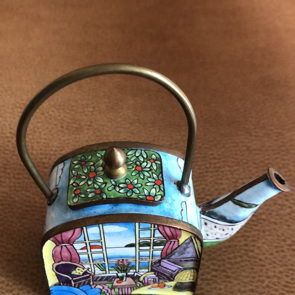 Enameled decorative teapot - Picture 2 of 4